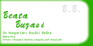 beata buzasi business card