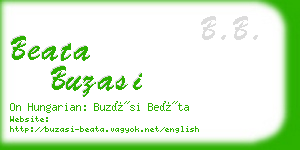 beata buzasi business card